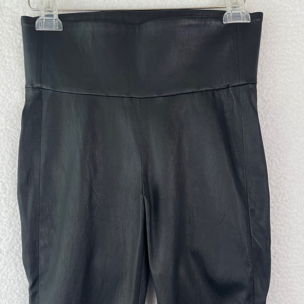 Lamarque Black High Waisted Leather Leggings Size M Made in Canada Skinny Pants